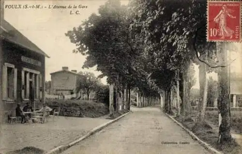 Ak Voulx Seine et Marne, Avenue de la Gare