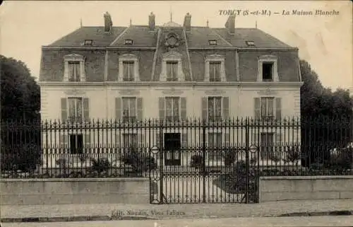 Ak Torcy Seine et Marne, Weißes Haus