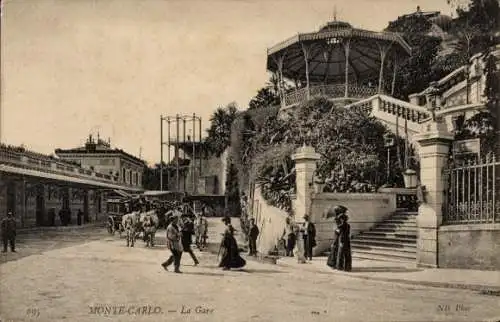 Ak Monte-Carlo Monaco, La Gare