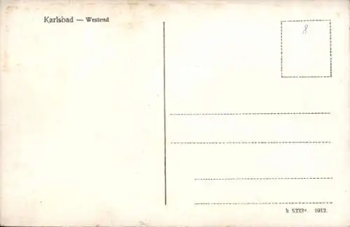 Ak Karlovy Vary Karlsbad Stadt, Westend
