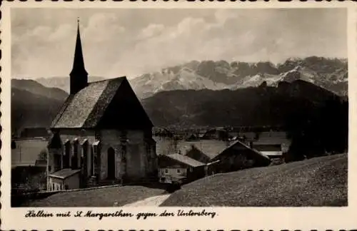 Ak Hallein in Salzburg, Sankt Margarethen gegen den Untersberg