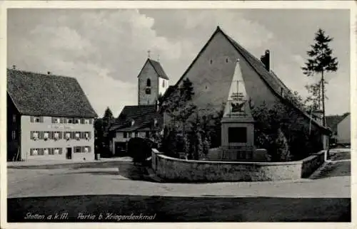 Ak Stetten am kalten Markt, Kriegerdenkmal, Gasthof zum Kreuz