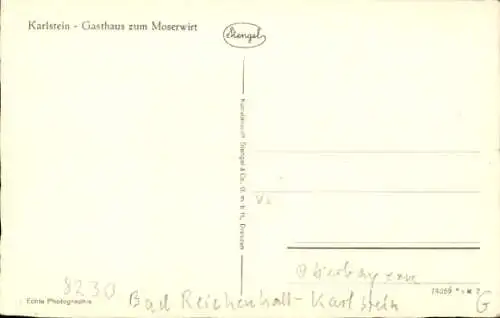 Ak Karlstein Bad Reichenhall in Oberbayern, Gasthaus zum Moserwirt, Wallfahrtskirche St. Pankraz