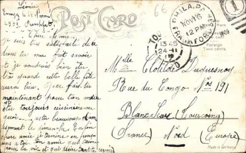 Ak Philadelphia Pennsylvania USA, Rathaus, Broad Street, Market Street