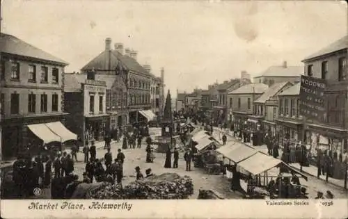 Ak Holsworthy Devon England, Marktplatz