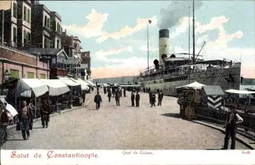 Ak Konstantinopel Istanbul Türkei, Galata-Kai