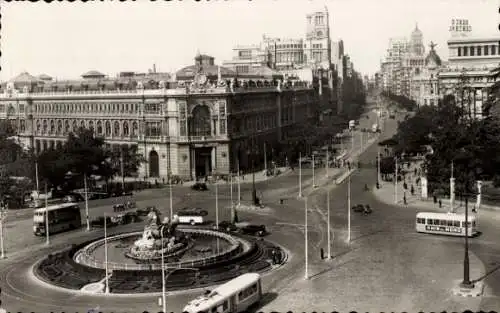 Ak Madrid, Spanien, Cibeles und Calle de Alcala