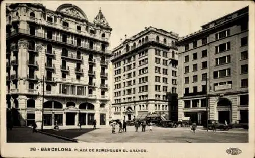 Ak Barcelona Katalonien Spanien, Plaza de Berenguer el Grande