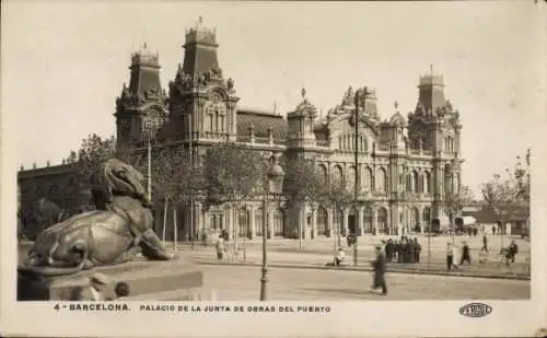 Ak Barcelona Katalonien Spanien, Palast des Hafenbetriebs