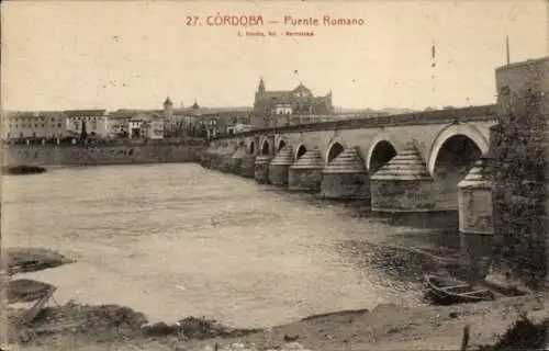 Ak Cordoba Andalusien Spanien, Römische Brücke