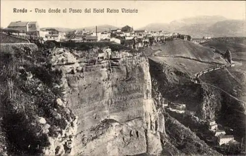 Ak Ronda Andalusien Spanien, Blick vom Paseo del Hotel Reina Victoria