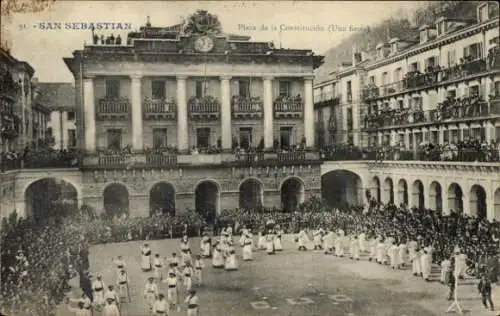 Ak Donostia San Sebastian Baskenland, Plaza de la Constitucion