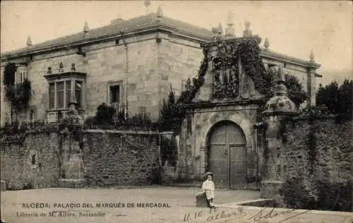 Ak Alceda Cantabria, Palast des Marquis von Mercadal