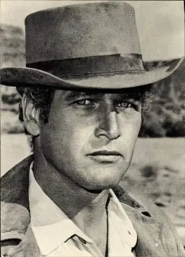 Ak Schauspieler Paul Newman, Portrait, Cowboyhut