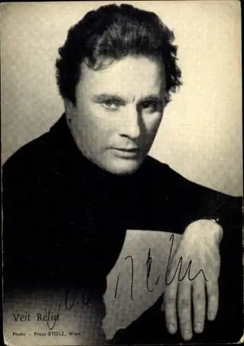 Ak Schauspieler Veit Relin, Portrait, Autogramm