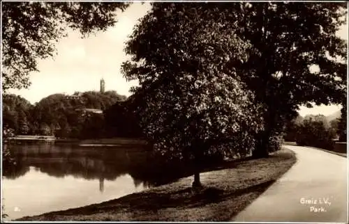 Ak Greiz im Vogtland, Park