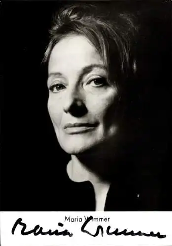 Ak Schauspielerin Maria Wimme, Portrait, Autogramm