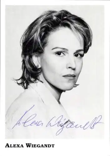 Ak Schauspielerin Alexa Wiegand, Portrait, Autogramm