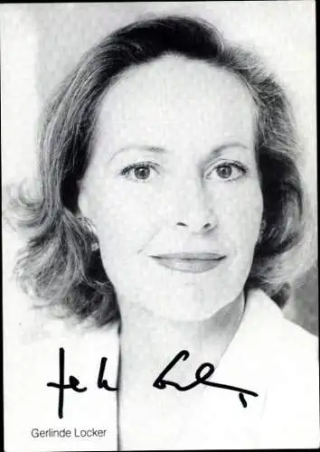 Ak Schauspielerin Gerlinde Locker, Portrait, Autogramm