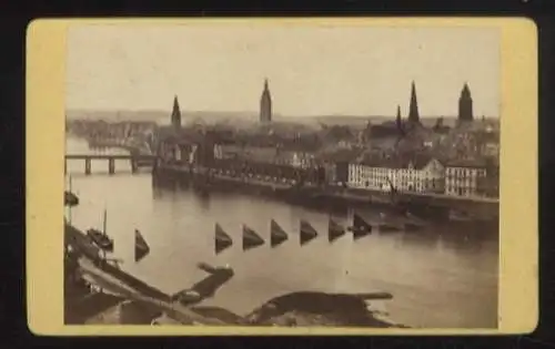 CdV Foto Bremen an der Weser, Gesamtblick auf die Stadt, Kirchtürme