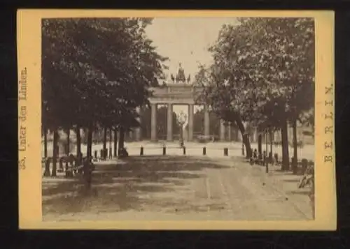 CdV Foto Berlin Mitte, Unter den Linden mit Blick zum Brandenburger Tor