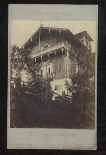 CdV Foto Bad Schandau in der Sächsischen Schweiz und Umgebung, Gasthaus auf dem Großen Wineterberg