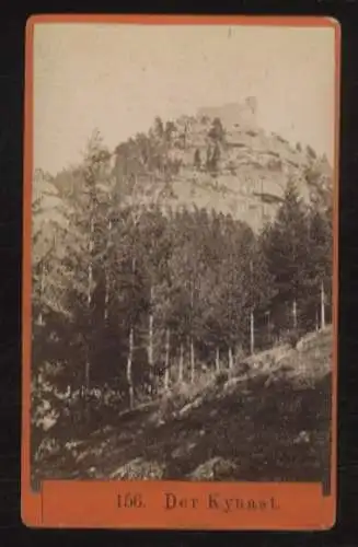 CdV Foto Sobieszów Hermsdorf Kynast Riesengebirge Schlesien, Kynastburg