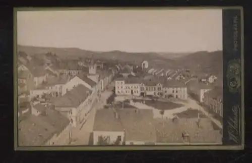 CdV Johanngeorgenstadt im Erzgebirge Sachsen, Vogelperpektive, Makt, Kirche, Häuserzeile