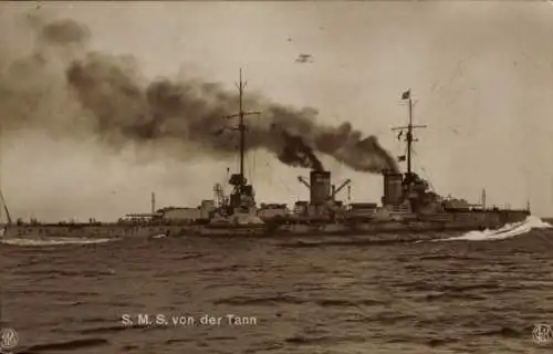 Ak Deutsches Kriegsschiff, SMS Von der Tann, Schlachtkreuzer