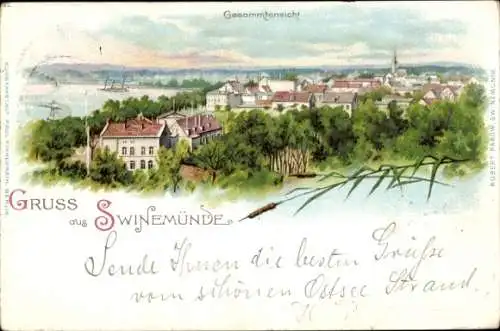 Litho Świnoujście Swinemünde Pommern, Gesamtansicht