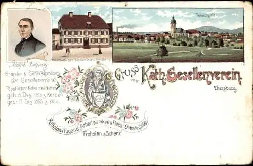 Litho Ebersberg in Oberbayern, Katholischer Gesellenverein, Adolph Kolping, Gründer