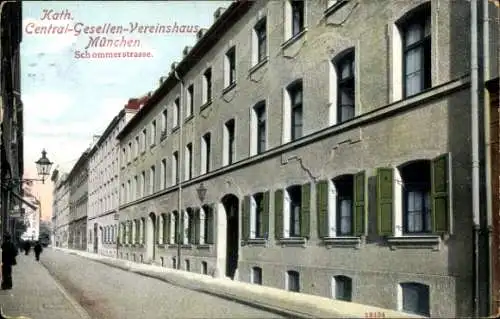 Ak München, Katholisches Zentral-Gesellen-Vereinshaus, Schommerstraße