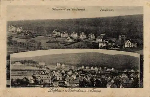 Ak Niedernhausen im Taunus Hessen, Villenviertel am Waldesrand, Pulvermühle