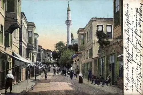 Ak Konstantinopel Istanbul Türkei, Straßenpartie, Quartier à Scutari