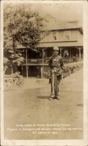 Ak Sterling Forest New York USA, Hotel, oldest living native, 87 years of age