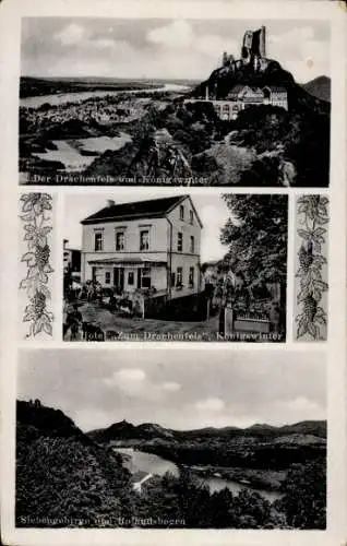 Ak Königswinter am Rhein, Hotel-Restaurant zum Drachenfels, Siebengebirge