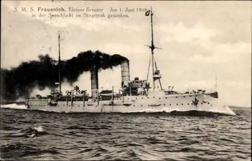 Ak Deutsches Kriegsschiff, SMS Frauenlob, Kleiner Kreuzer