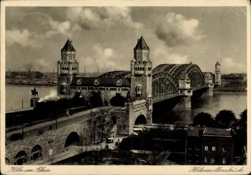 Ak Köln am Rhein, Hohenzollernbrücke