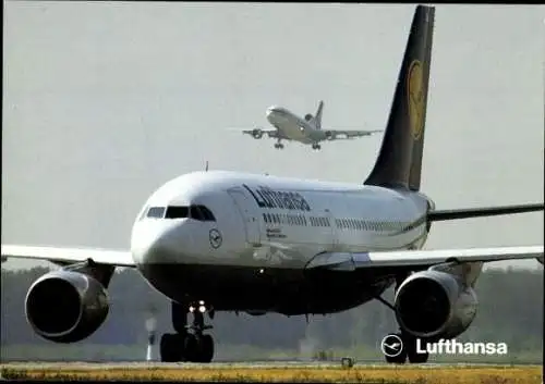 Ak Deutsches Passagierflugzeug, Lufthansa Airbus A310-200