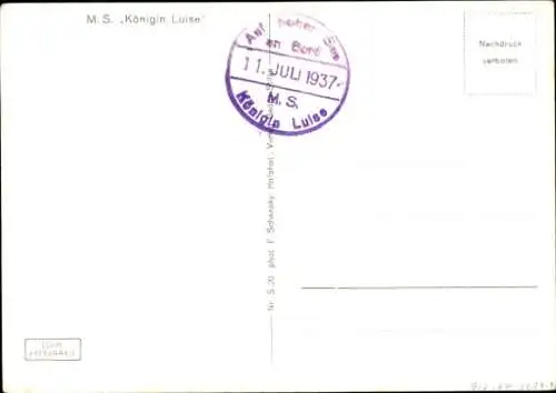 Ak Passagierschiff MS Königin Luise, HAPAG Seebäderdampfer, Ausbooten der Passagiere