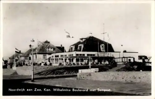 Ak Noordwijk aan Zee Südholland, Kon. Wilhelmina Boulevard, Seinpost