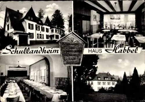 Ak Hüinghausen Herscheid im Sauerland, Schullandheim Haus Habbel, Speiseräume