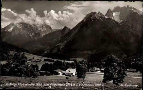 Ak Berchtesgaden in Oberbayern, Watzmann, Deutsche Alpenstraße, Hochkalter