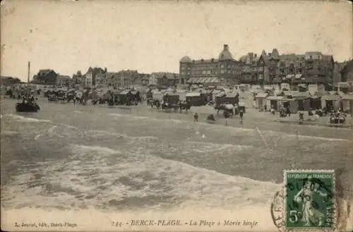 Ak Berck Plage Pas de Calais, Strand