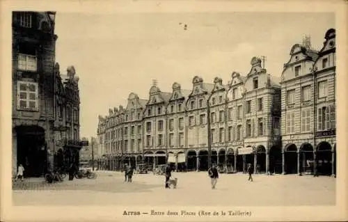 Ak Arras Pas de Calais, Entre deux Places, Rue de la Taillerie