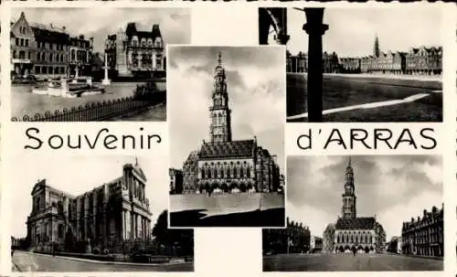 Ak Arras Pas de Calais, Turm, Gebäude, Säule