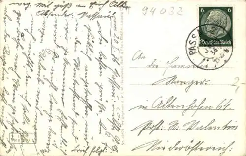 Ak Passau in Niederbayern, Totalansicht, Fliegeraufnahme