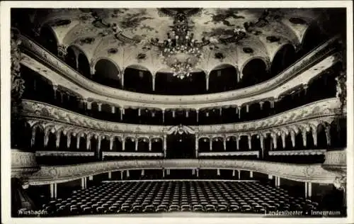 Ak Wiesbaden in Hessen, Nassauisches Landestheater, Innenraum