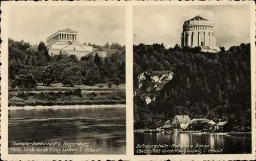 Ak Donaustauf in der Oberpfalz, Walhalla bei Regensburg, Kelheim an der Donau, Befreiungshalle