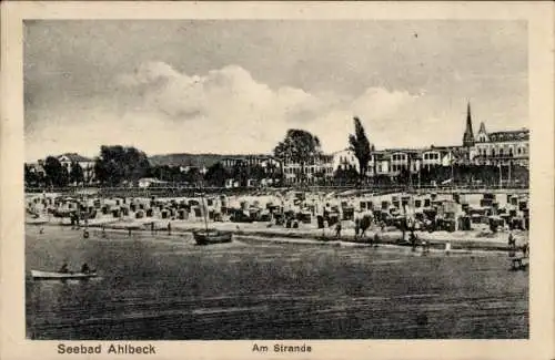 Ak Ostseebad Ahlbeck auf Usedom, Strand